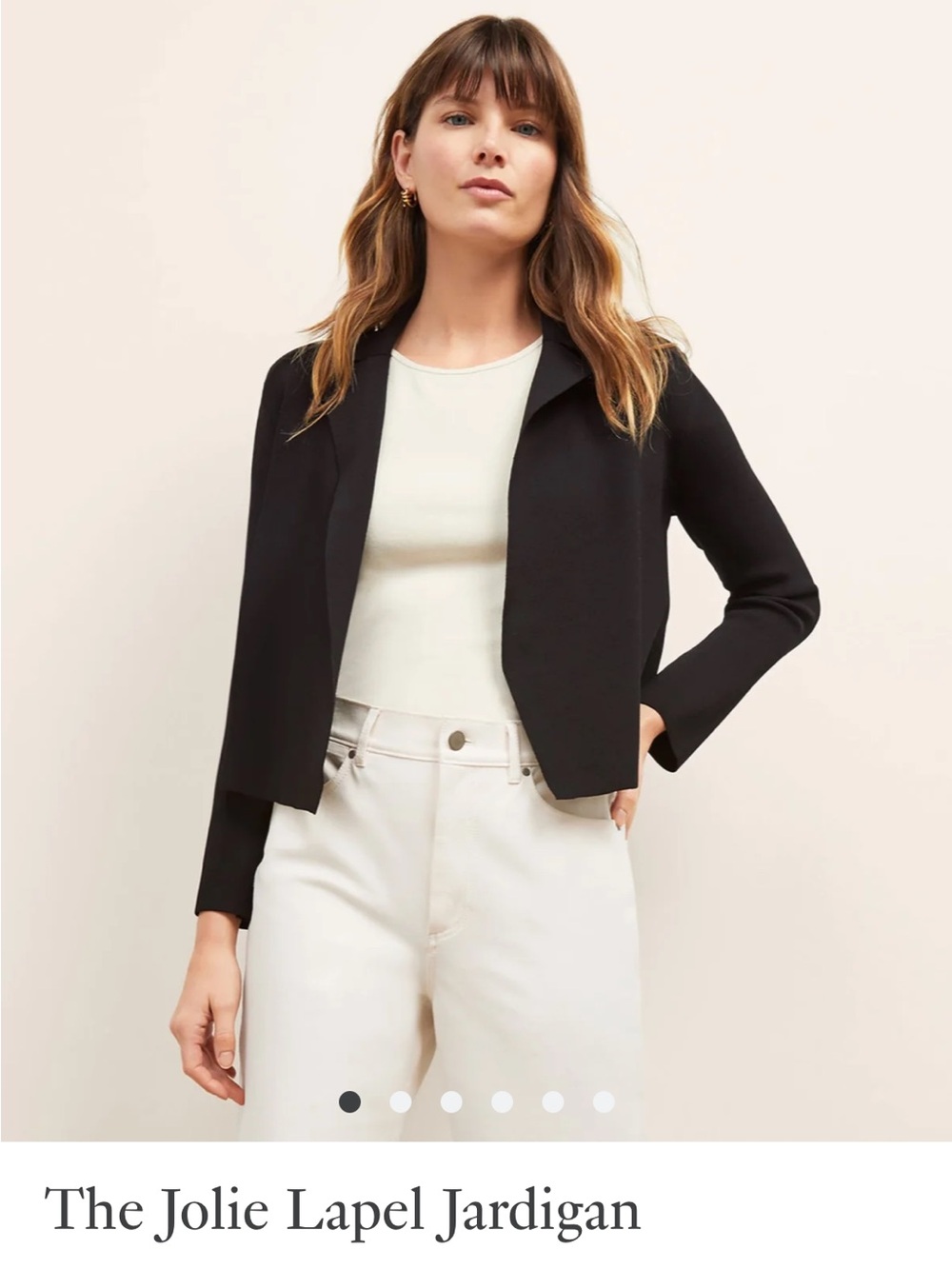 MM Lafleur Black Cropped Lapel Jacket